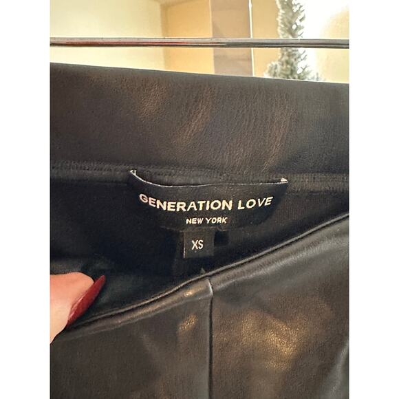 Generation Love Dawson Vegan Leather Button Leggings Black size XS - Picture 6 of 9